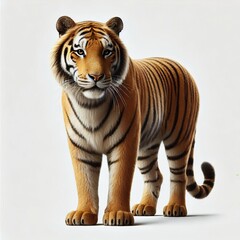Obraz premium tiger on white background