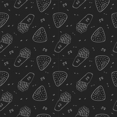 food pattern. doodle food pattern. seamless pattern of food and beverage. hand drawn food pattern background