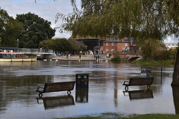 the floods at Stratford-upon-Avon autumn 2024