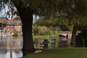 the floods at Stratford-upon-Avon autumn 2024