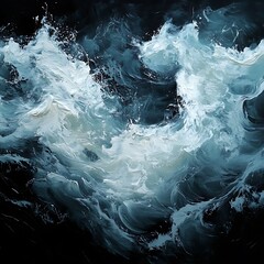 wave of water painting art