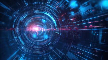 Fototapeta premium Futuristic video background, showcasing high-tech, forward-looking designs that are ideal for content focused on innovation, technology, or sci-fi themes