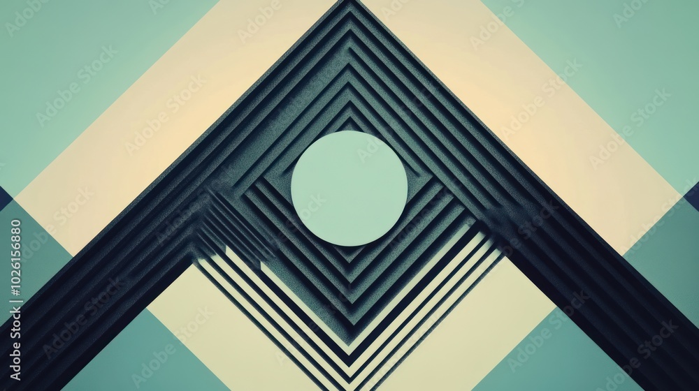 Poster Geometric minimalist video background, blending the simplicity of minimalist design with structured geometric patterns to create a modern and stylish visual