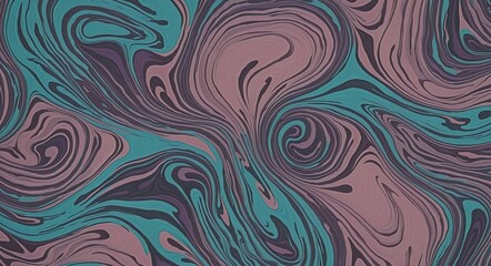 Fototapeta premium Bold Abstract Pattern with MediumPurple, Cyan, and RosyBrown Organic Shapes