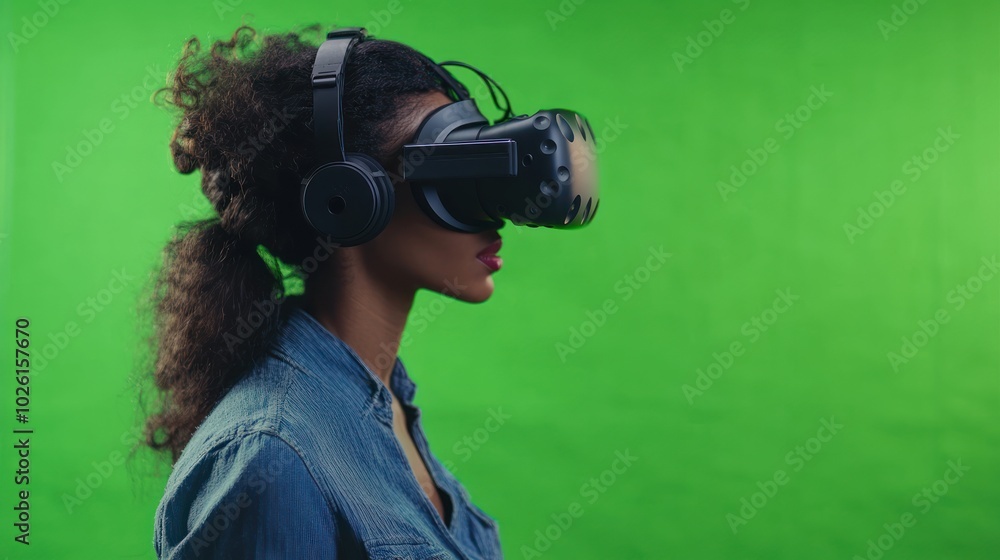 Poster green screen for virtual reality - using green screens to create vr content, where real people can b