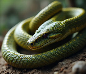 Fototapeta premium The serpent is a significant symbol of renewal and rejuvenation in many cultures, often associated with the arrival of a new year._00001_