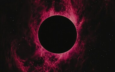 Massive black hole at the center of a swirling galaxy, stars and cosmic debris being pulled into its gravitational abyss, symbolizing destruction and the end of worlds.	
