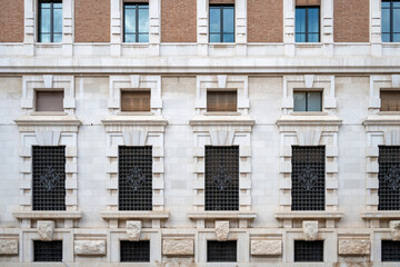 Fototapeta premium Building facade in the Umbertino district of the city of Bari in Italy