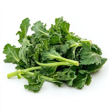 pile of broccoli rabe placed