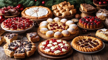 Fototapeta premium Homemade Christmas Gifts on Rustic Table Display