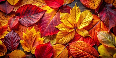 Vibrant Autumn Leaves Design in High Dynamic Range for Stunning Visuals