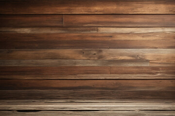 Fototapeta premium Aged Brown Wood Texture Background with Deep Natural Grain.