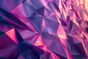 Obraz premium Abstract Geometric Pattern with Purple and Pink Triangles
