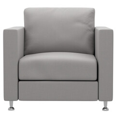 3d render white sofa armchair home decor with transparent background