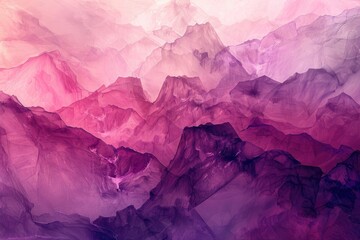 Fototapeta premium Abstract Purple and Pink Mountain Range