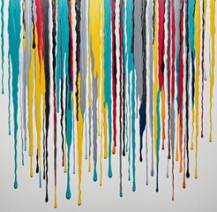 Vibrant Abstract Design with Dripping Shapes and LightSlateGray, Cyan, Gray, Gold, and Goldenrod