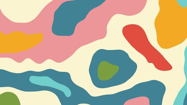 Animated colorful summer abstract background