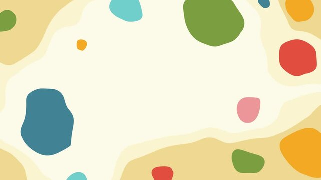 Animated seamless shapes pastel colour abstrack background