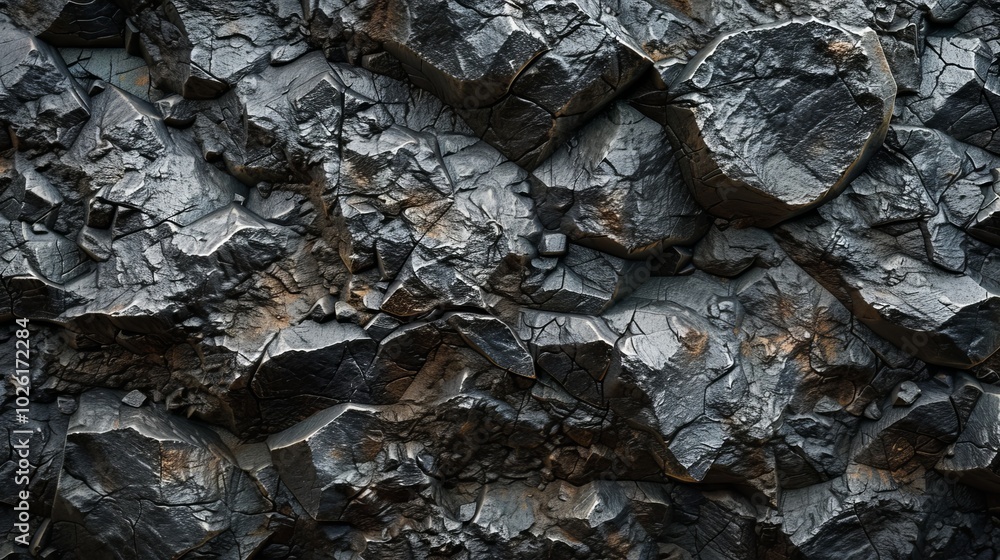Poster textured dark rock surface displaying intricate patterns found in natural settings