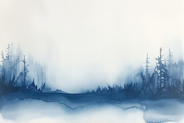 Layered ink washes in varying intensities, creating a serene and calming gradient background