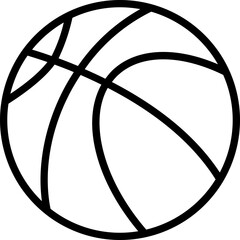 Ball vector icon in outline style 