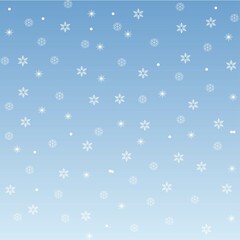 Abstract winter background with snowflakes. Christmas and New Year backdrop