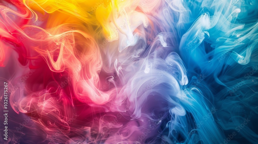 Poster vibrant abstract swirl of colors blending together in a dynamic display of artistic creativity