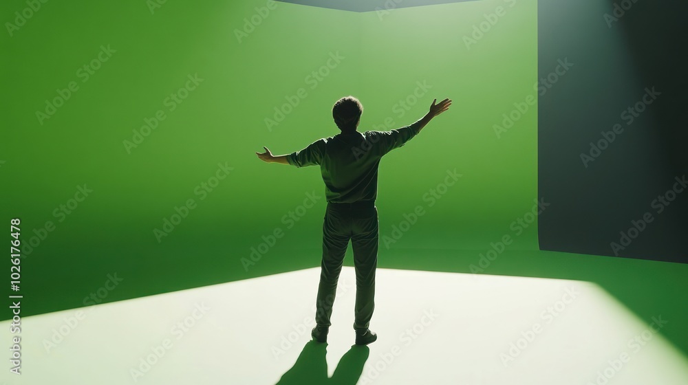 Poster person on green screen for 3d compositing - techniques for combining green screen footage with 3d en