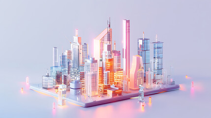 Obraz premium city skyline