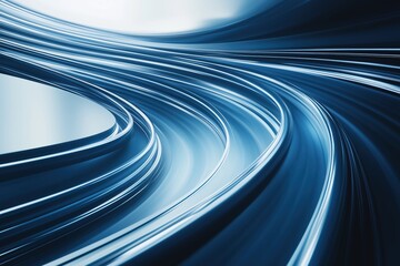 Abstract Road Map in Energetic Blue