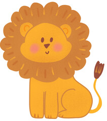 lion cartoon isolated on white