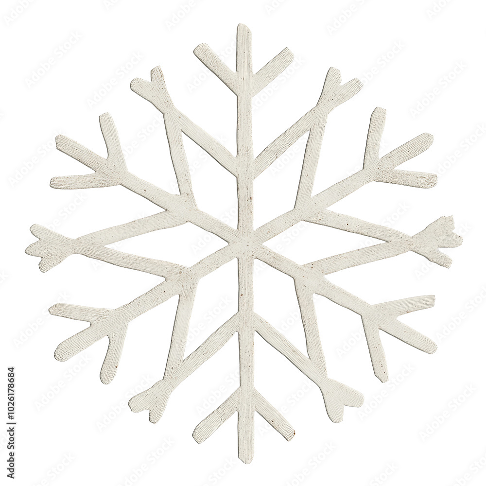 Aufkleber beautiful snowflake with intricate patterns and soft snowy texture
