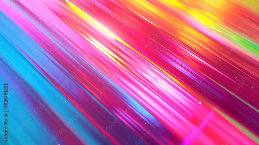 Poster vibrant abstract design with colorful streaks representing motion and energy in a dynamic digital ar