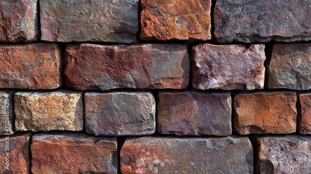 Poster seamless brick wall pattern - highlighting seamless brick wall patterns, ideal for digital design, 3