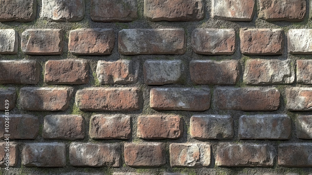 Poster seamless brick wall pattern - highlighting seamless brick wall patterns, ideal for digital design, 3