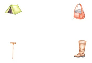 Fototapeta premium Camping elemen vector image isolated 