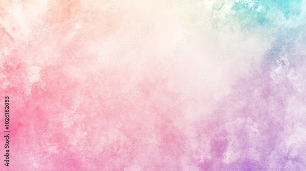 Poster soft pastel watercolor texture with gentle gradients blending smoothly for a calming effect close-up