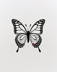Obraz premium hand drawing Butterfly clipart on plain white background