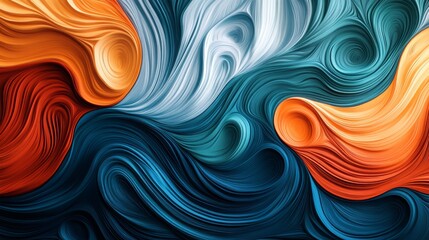 Fototapeta premium Vibrant Swirling Textures and Shapes in Motion