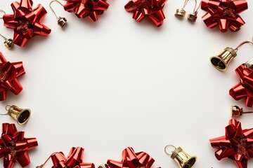 Holiday Message Frame Adorned with Gift Bows