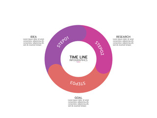 Triangle for infographics with 3 steps, sections.
