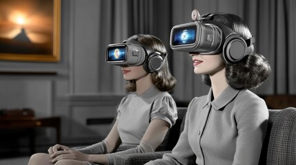 Evolution of home entertainment systems from radios to virtual reality headsets