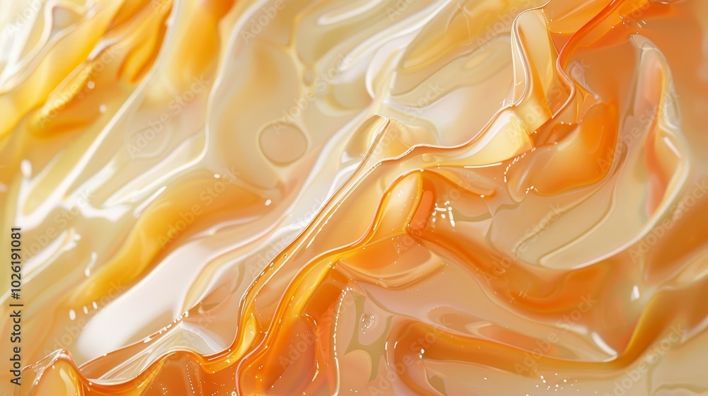 Poster abstract patterns of swirling orange and cream colors create a mesmerizing visual texture for art en