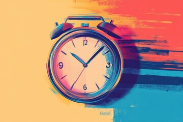 Naklejka premium Ticking Clock: Visualizing Urgency in Motion