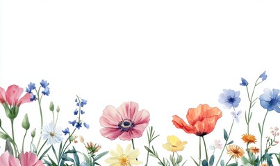 Watercolor Wildflowers.