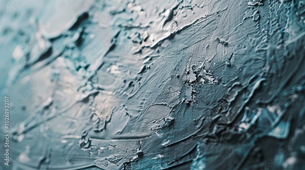 Poster textured surface with abstract patterns showcasing shades of blue and green in a dynamic artistic co
