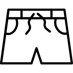 Shorts vector icon in outline style 