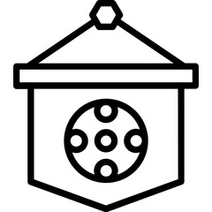 Football Club vector icon in outline style 