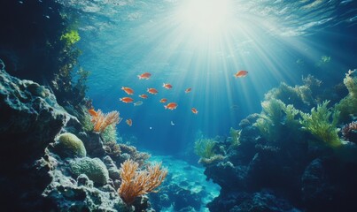 Obraz premium Coral Reef Sunlight.