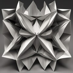 a white origaal flower made out of folded paper